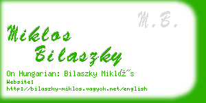 miklos bilaszky business card